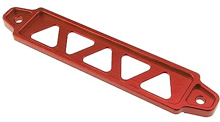 ECSiNG Battery Mounting Bracket Car Battery Tie Down Bracket Fit for 175mm/6.89in or Narrower Batteries Aluminum Alloy Battery Mount Holder Car Accessories Red