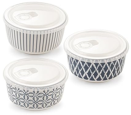 H&H Set 3 Contenitori Seta Con Coperchio E Datario Cm13Xh7