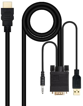 Nanocable Conversor HDMI a VGA-Jack-UBS. 1.8 m