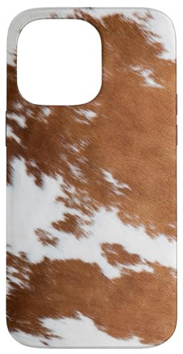 Brown Spots Cow Hide Skin Pattern Farm Animal Lover Graphic Case for iPhone 14 Pro Max