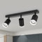 FORCOSO Deckenstrahler Schwenkbar 350°, 3 Flammig Deckenlampe Schwarz Spotlight, GU10 Spots Deckenleuchte, Blendfrei Strahler Innen Lampe Decke, Wohnzimmer Schlafzimmer Küche