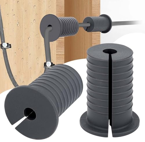 MYZHRE Starlink Cable Routing Kit,Starlink Cable Installation Kit,Starlink Mounting Accessories,2* Grommets, 1 Spade Drill Bit, 5/16 Drill Bit, 15 Wall Clamps (Cable Routing Grommet（Grey)