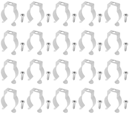 LT Easiyl 20 Pièces T5 en Acier Inoxydable Épaissi Collier de Serrage en Acier Inoxydable U Clips Support de Support pour Tube de Lumière LED Accessoires de Montage de Tube Fluorescent LED