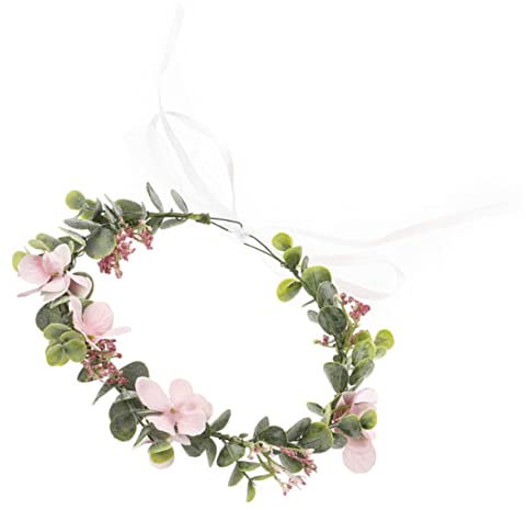 FOYTOKI Floral Brautkrone Aus Eukalyptus Handgemachter Haarreif Mit Blumen Für Hochzeiten Feste Und Fotos Dekorative Brautkopfbedeckung