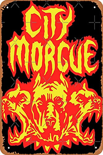 Morgue-City Poster, 30,5 x 20,3 cm, Vintage-Blechschild, Heimdekoration, Garage, Männerhöhle, Wandkunst