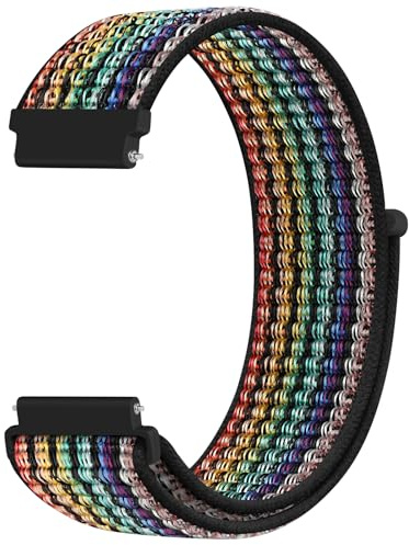 KIBDSNG Nylon 20mm Watch Strap Compatible with Garmin Vivoactive 6/5/3/3 Music/Forerunner 55/165/245/645/Venu/Venu 2 Plus,Sport Replacement Band for Samsung Galaxy Watch 7/6/5/4/FE 40mm 44mm