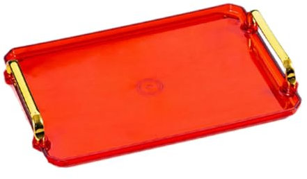 JISADER Plateau de service élégant pour la maison, organisateur de bijoux et parfums, Rouge, m