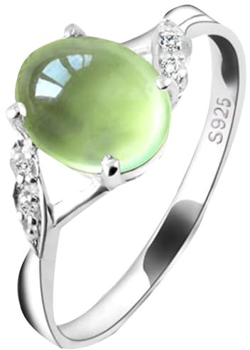 Natürliche Feng Shui Grüne Jade für Frauen Echte Yoga Ring Trauben Stein S925 Silber Mode