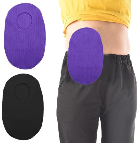 NHQ 2 Pièces Housse pour Sac de Colostomie,Poche de Colostomie,Sacs d'élimination des Poches de Stomie,Bande de Stomie Légère et Extensible pour Tous les Types de Sacs de Stomie