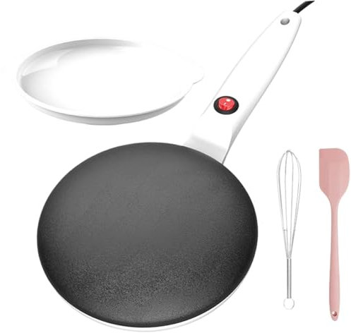 Wpsagek Instant-Crêpe-Maker, Crêpe-Maker, Crêpe-Grillpfanne, 7,8 Zoll automatische Temperaturregelung Instant Crêpe Maker elektrische Crêpe Maker Maschine antihaftbeschichtet zum Kochen