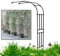 Treillis en métal pour jardin à fixation murale, pergola, porte d'entrée, décoration facile, noir, 1,2 x 2,4 m