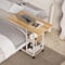 Overbed Table Mobile, 3 Layers Standing Desk Height Adjustable Bedside Table with Wheels Stable Laptop Tables for Bed Sofa Overbed Desk for Home Office Bedroom Living Room