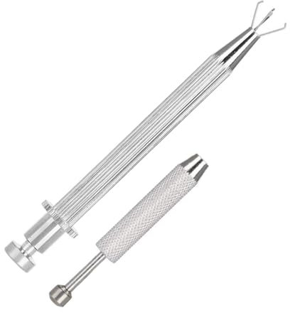 DLPRK Pinzas para joyería con 4 Garras, Herramienta de Recogida de Joyas, Atrapador de Gemas de Diamante y agarrador, Ideal para reparación de Abalorios, Relojes y anteojos (Largo y corto)
