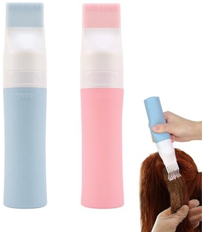 LBJFYHJN 2 aplicadores de aceite para cabello, pincel para colorear, botella aplicadora de peine de raíz, botella de aceite para cabello, coloraciones de