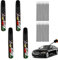 Cutiolly Lápiz De Retoque,2pcs Lápiz de Retoque Brillante,Pintura Retocar Arañazos Coche,Quita Arañazos Coche,Bolígrafo Reparador Arañazos Pintura,Removedor De Arañazos De Pintura (Negro-4pc)