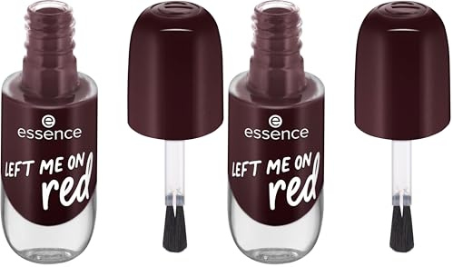 essence gel nail colour, Nagellack, Nr. 72, Rot, langanhaltend, Expressergebnis, schnelltrocknend, glänzend, farbintensiv, vegan, ohne Mikroplastikpartikel, ohne Parfüm, ohne Parabene, 2er Pack (8ml)