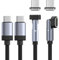 NetDot N 100W Magnetic Charging Cable,Ultra-Fast Charging & Data Transfer Magnetic USB-C Charging Cable for Smartphones,Tablets,Earbuds etc. - 1m/2 pack black