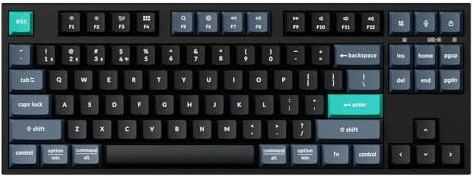 Keychron B33 Kabellose Tastatur – 80% TKL ANSI Layout, Leises Tippen, Scissors-Mechanismus, Tri-Modus-Verbindung (2.4 GHz, Bluetooth 5.2, Kabelgebunden) Launcher für Anpassung