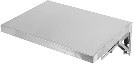 KONTONTY Étagère Murale Pliante en Acier Inoxydable 40 X 30 CM Étagère de Rangement Multifonction Cuisine et Salle de Bain Mural Compacte et Résistante pour Optimisation Espace