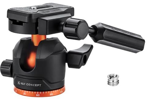 K&F CONCEPT 36mm Stativkopf Kugelgriffkopf mit Arca Schnellwechselplatte | Traglast 8kg, Kunststoff Panoramakamerakopf für Stativ, kompatibel mit Spiegelreflexkameras,/Videokameras/Projektoren, BH36