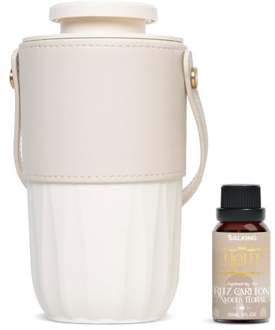 SALKING Aroma Diffuser Kabellos Wasserloser Diffusor Auto Akku | Lufterfrischer mit ätherische öle duftdiffusor ohne Kabel duft mit Timer Aromatherapie Batteriebetrieben Tragbar Max 20 ML
