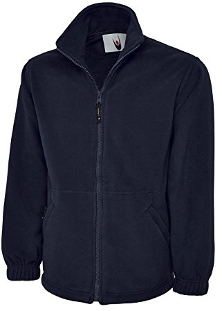 Giacca in pile con zip integrale, stile classico, ideale per sport, lavoro e tempo libero Navy Small