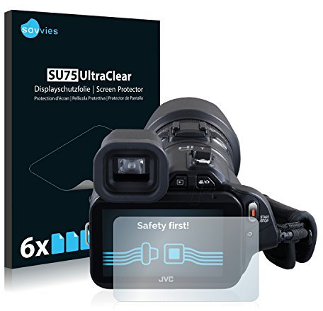 savvies Protection Ecran pour JVC GC-PX100BEU (6 Pièces) - Film Protection Ultra Clair