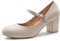 Womens Ladies MID Block Heel Mary Jane Office Work Formal Strap Dolly Shoes Size