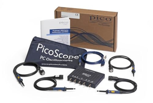 Pico Technology PicoScope 2406B Kit de Osciloscopio 4 canales USB Digital Portatil, 50 MHz con sondas y PS7 software