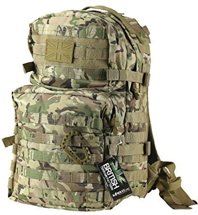 Zip Zap Zooom British Army SAS Militär-Rucksack Bergen Molle 40 Liter L Surplus Camo All Terrain BTP