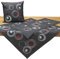 Quinnyshop Moderne Kreise Kringel Mitteldecke ca. 85 x 85 cm Polyester, Grau