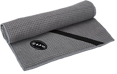 Alomejor Mikrofaser Sport Handtuch mit Tasche mit Reißverschluss Großes Reisehandtuch & Sporthandtuch für Fitnessstudio für Sauna Training Schwimmen & Yoga Training Gym Yoga(Grau)