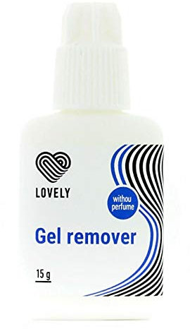 LOVELY Gel Remover für Wimpernverlängerung 15ml Geruchlos | schnelle entfernung von Lash Extensions | Wimpern Entferner für einzelne künstliche Wimpern | für Allergiker - ohne Duft