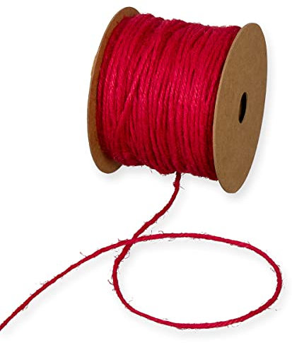 HALBACH Jutekordel Basic Juteband 2.0 mm breit 50.0 m lang 100 Jute Ganzjährig einsetzbar Rot