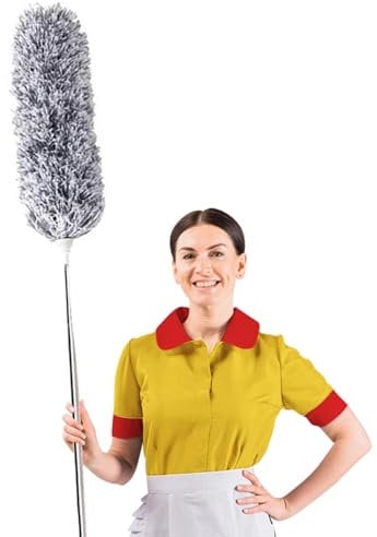 NOCHME Staubwedel Teleskop Mit Extra Lang Ausziehbar Griff, 78-245cm Edelstahl Waschbar Staubwischer Staubbesen Mit Biegbarem Mikrofasern Bürsten Kopf Zur Entfernt Staub Und Spinnweben
