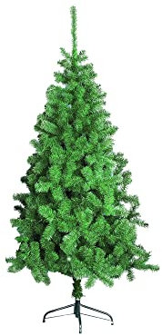 Dmora Albero di Natale 210 cm Oslo, Pino Artificiale, Albero Effetto Reale, Alberello Natalizio Extra folto, 120x120 h210 cm, Verde