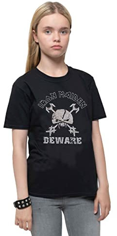 Iron Maiden Kids T Shirt Beware Band Logo Official Black Ages 5-14 yrs M