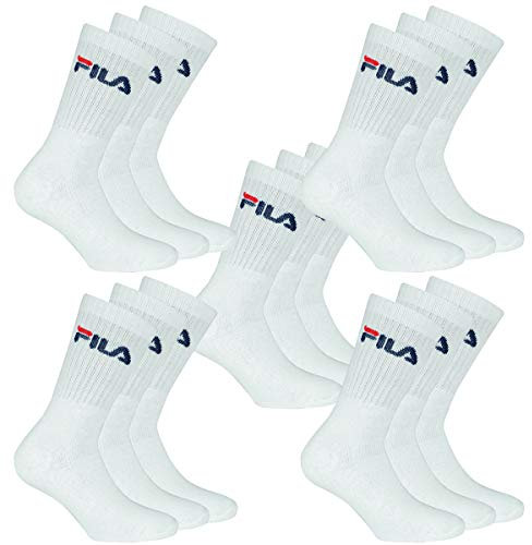 FILA 15 Paar Herren Sportsocken Tennissocken Socken F9505, Farbe:300 - white, Socken & Strümpfe:39-42