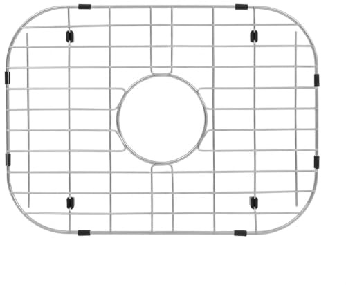 Zeesink Kitchen Sink Grid,18 1/2 X 13 3/8 Sink Protectors,Stainless Steel Sink Grate with Center Drain