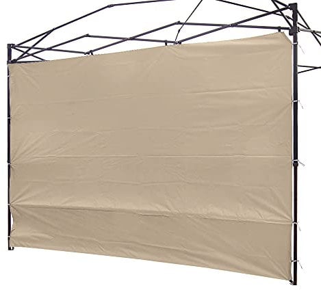 NINAT Canopy Sunwall 3M Sunshade Privacy Panel for Gazebos Tent Waterproof Sun Wall for Straight Leg Gazebos 2 Pack Sidewall Only (Canopy Frame Not Included) Beige Panel Wall
