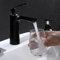 AFUDER Robinets de Lavabo Pour Salle de Bain Lave Main Mitigeur Unique avec Tuyau Chrome/laiton Noir Robinet Vasque Convient pour évier