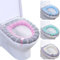 Dreamark 4 stück Toilettensitzbezug Waschbar WC Sitzwärmer mit Griff weiche WC Deckelbezug um die Klobrille im Winter warm zu bleiben Toilettensitzabdeckung universal dehnbar für Zuhause Büro