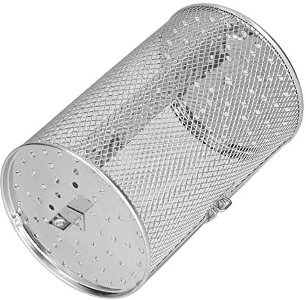 Zerodis Cesta para Freír, Freidora de Aire, Cesta Giratoria de Acero Inoxidable de 360 Grados, Horno Eléctrico, Parrilla Universal para Hornear, para Tostar Nueces, Granos de Café