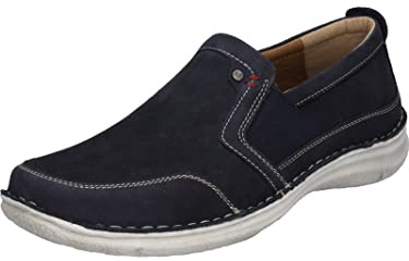 Josef Seibel Herren Slipper Anvers 71,Weite K (Extra weit),Wechselfußbett,Schlupfschuhe,schluepfschuhe,Loafer,Slip-ons,Indigo,41 EU