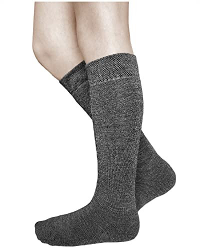 vitsocks Kids Warm MERINO WOOL Long Knee High Winter Socks (2x PACK) Girls & Boys Childrens UK Size Woolen, grey, 12.5-2