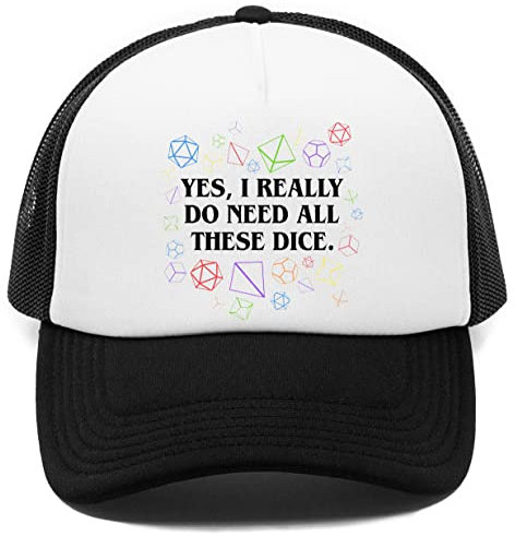 Yes I Really Do Need All These Dice Tabletop RPG Kappe Baseball Rapper Cap