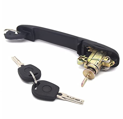 PULJIM Front Links rechts Türgriff mit Schlossfass 33mm Pin Länge Fit for Ford Galaxy. Fit for VW Sharan Seat Alhambra 6K0837205 6K0837206 Auto-Schließzylinder mit Schlüssel