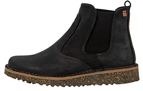 El Naturalista Damen Ankle Boots Yggdrasil, Frauen Stiefeletten,flach,Stiefel,Bootee,Booties,halbstiefel,Kurzstiefel,Black,38 EU / 5 UK