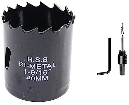 Scie cloche 40mm LAIWEI Tête de scie cloche circulaire HSS, épaisseur 1.8 mm, profondeur de coupe jusqu'à 38mm, convient pour le bois, le plastique, les plaques de plâtre et tube rond