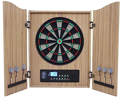 Electronic Dart Board, Sensitive scoring, 5 levels of volume can be adjusted, 1-18 players can choose the game, Choice of 18 main games, With Integrated Scoreboard, Professional Dart Board For Adults